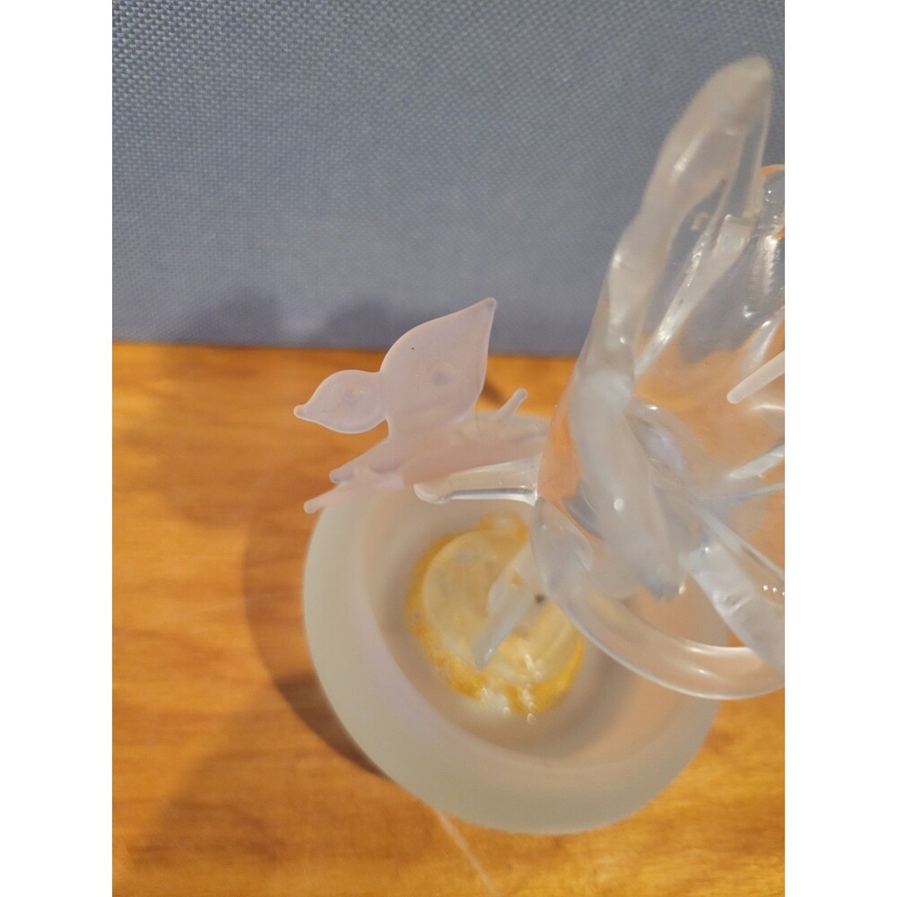 Vintage I.W. Rice Glass Flower Butterfly Hummingbird - Picture 7 of 12